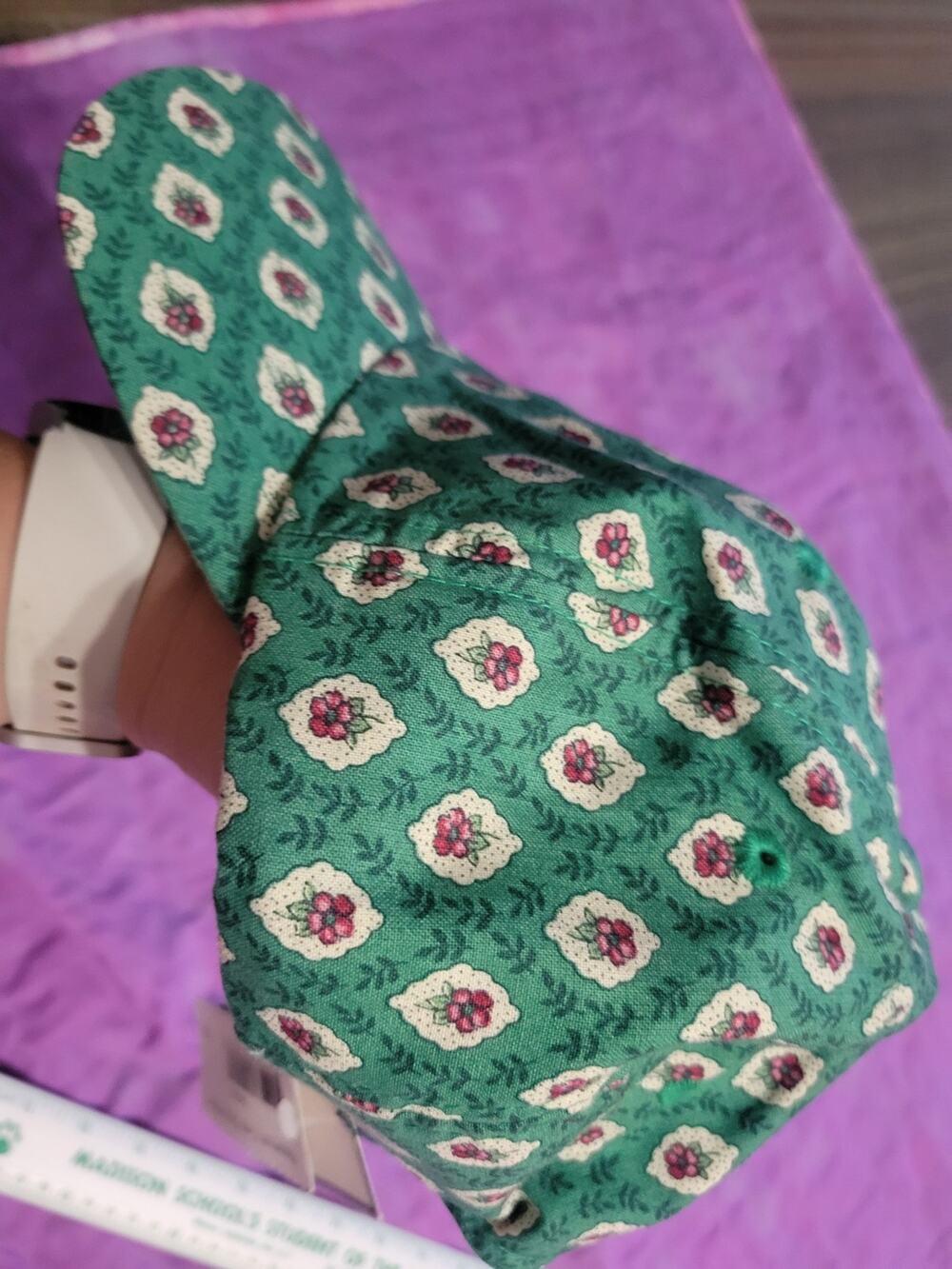 Green Paisley Baseball Cap Hat Vera Bradley